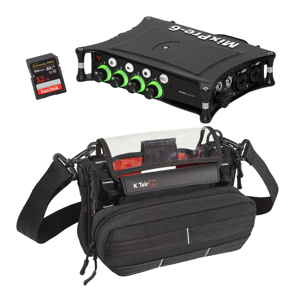 Sound Devices MixPre-6 II Mixer + K-Tek KSTGMIX Bag + SD Card Bundle