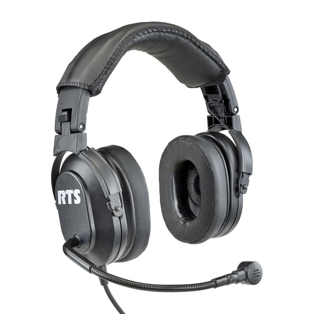 RTS HR-2 Dual-Sided Headset w/ Flexible Dynamic Boom Mic