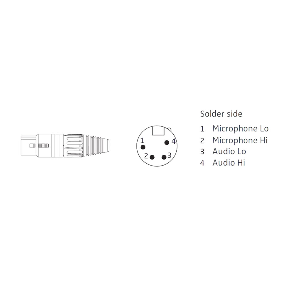 Sennheiser Cable II-X4F XLR 4-Pin Female Connector Broadcast Cable