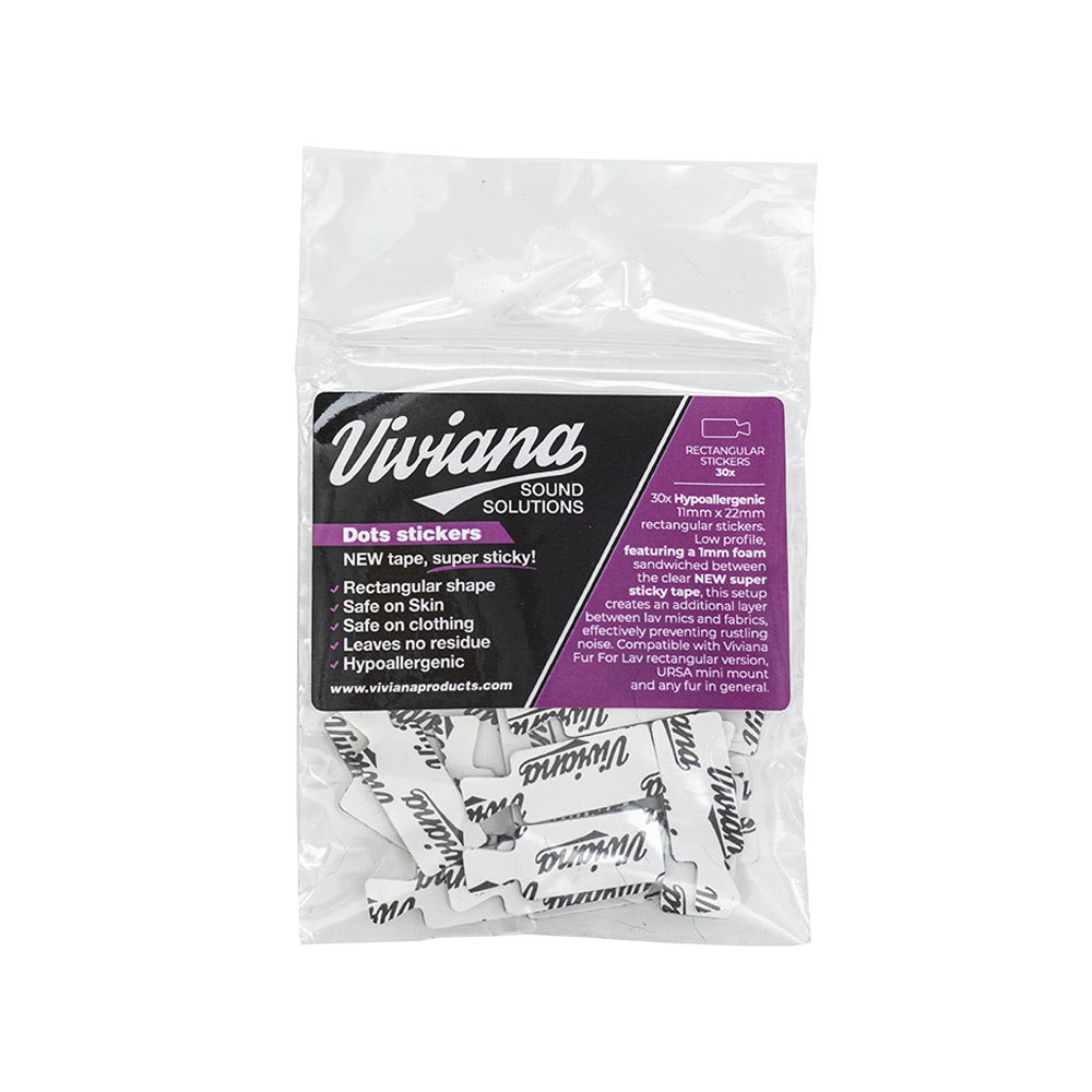 Viviana Dots Premium Soft Foam Lavalier Stickers - Rectangle